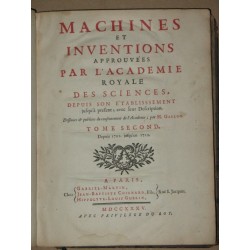 Machines et inventions approuvées par l'académie royale des sciences, depuis son établissement jusqu'à présent.