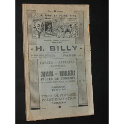 Farces-attrapes-surprises-chansons-monologues-pièces de comédie-carnaval cotillon-tours de physique-prestidigitation.