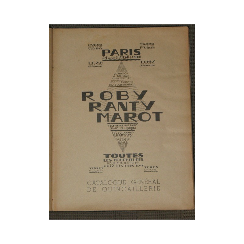 Roby  Ranty  Marot  toutes les fournitures pour automobiles