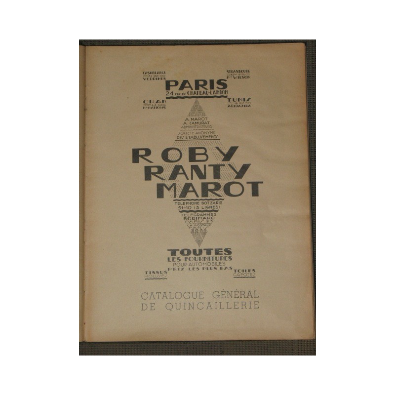 Roby  Ranty  Marot  toutes les fournitures pour automobiles