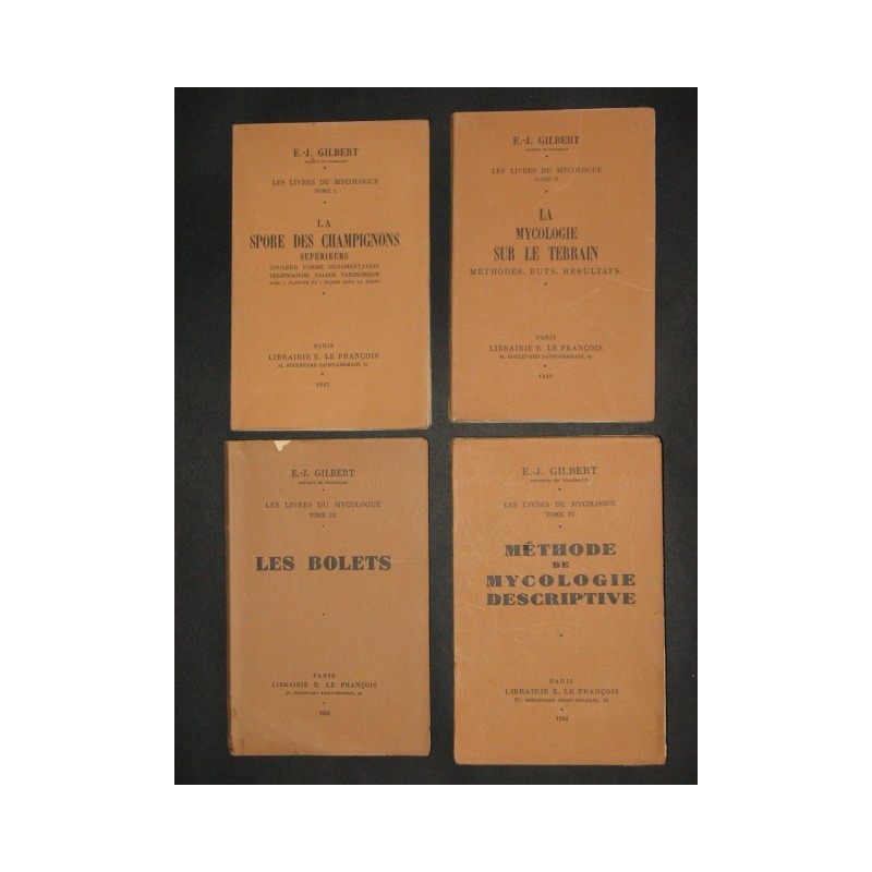 Les livres du mycologue: 1. La spore des chanpignons supérieurs. 2. La mycologie sur le terrain. 3. Les bolets…