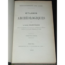 Etudes archéologiques - département de l'Ain