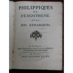 Philippiques de Démosthène, avec des remarques
