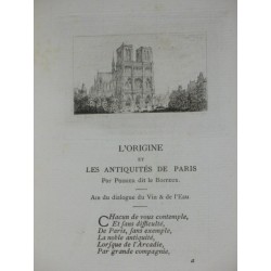Origine, antiquités de Paris et histoire de Rouen mises en chanson au XVIIIème siècle pa Poirier dit le Boiteux.