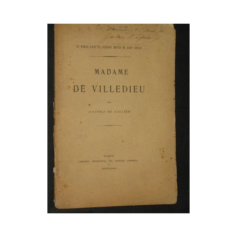 Madame De Villedieu