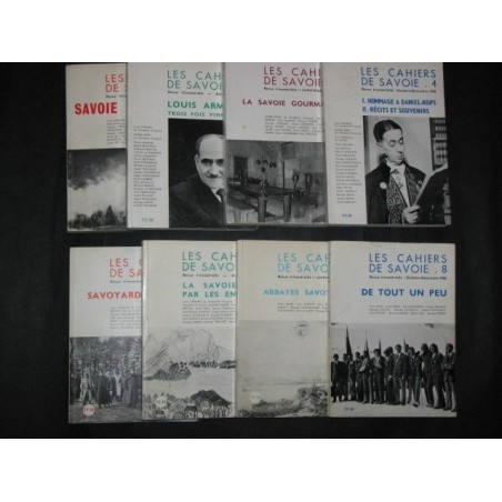 Les cahiers de Savoie - collection complète des huit numéros, de Janvier-Mars 1965 à Octobre-Décembre 1966