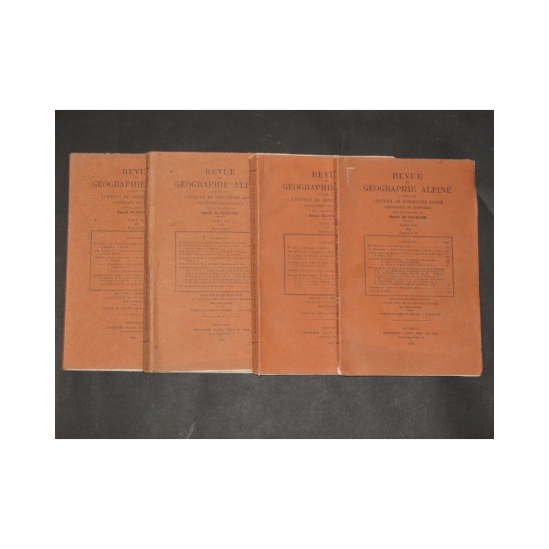 Revue de géographie alpine - tome XIII 1925
