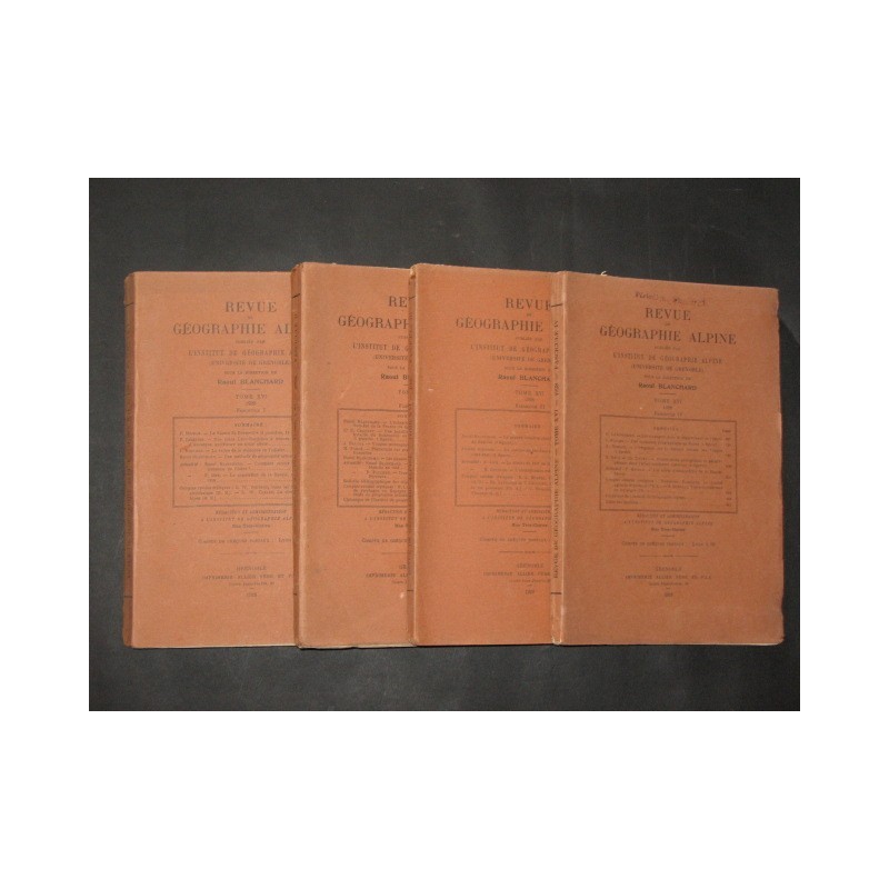 Revue de géographie alpine - tome XVI 1928
