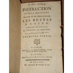 Instruction sur la manière d'élever et de perfectionner les bestes à laine