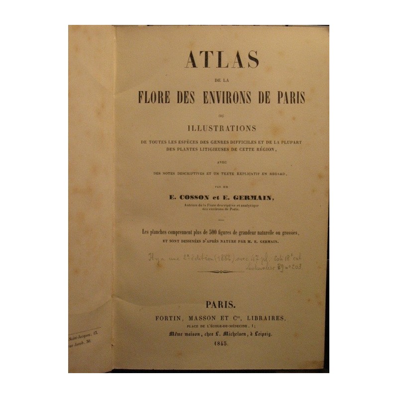 Atlas de la flore des environs de Paris