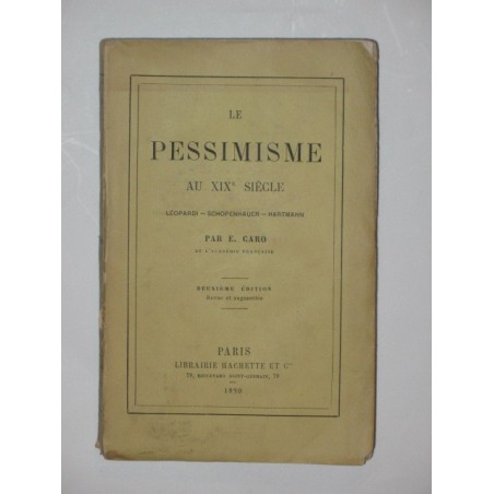 Le pessimisme au XIX ème siècle