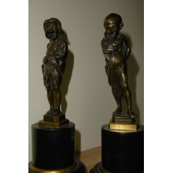 Une vie d'artiste - Etienne-Marin Mélingue (1808-1875) 2 statuettes en bronze signées