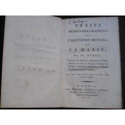 Traité médico-philosophique sur l'aliénation mentale ou la manie