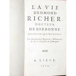La vie d'Edmond Richer docteur de Sorbonne