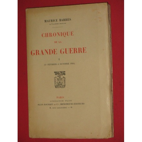 Chronique de la grande guerre