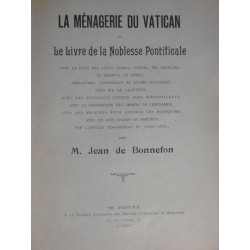 La ménagerie du Vatican ou le livre de la noblesse pontificale...