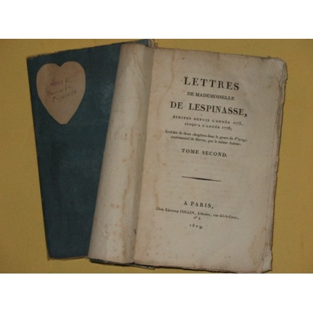 Lettres de mademoiselle de Lespinasse écrites depuis l'année 1773 jusqu'à l'année1776