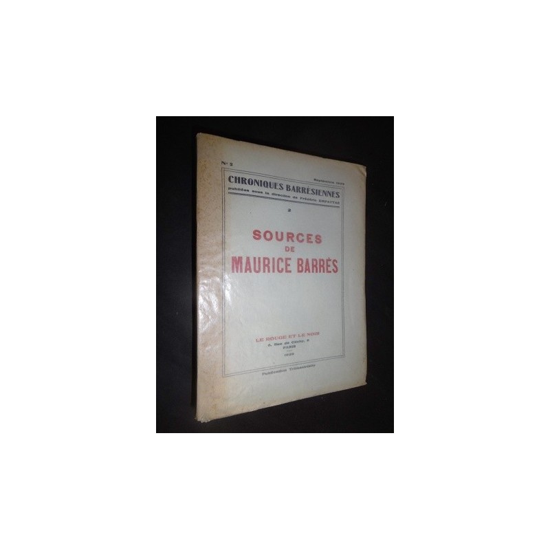 Sources de Maurice Barrès    (nominatif)