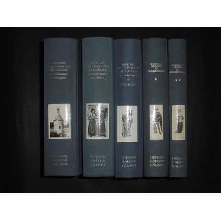 Grande encyclopédie de l'Allier -Histoire des communes de l'Allier (3 volumes)- Nouvelle histoire du Bourbonnais (2 volumes)