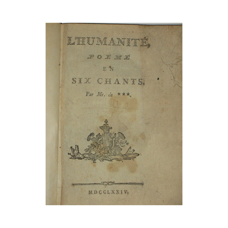 L'humanité poème en six chants.