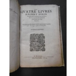 Les quatre livres d'Albert Durer peinctre & géometrien très excellent, de la proportion des parties & pourtraicts des corps…