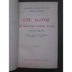Les prisons de Bourg et de Lyon pendant la Terreur. Une agonie de soixante-quinze jours. (1793-1794)