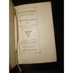 Agendas des théatres de Paris 1735, 1736, 1737