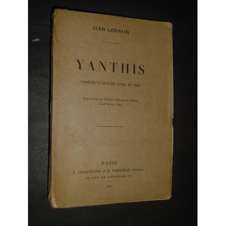 Yanthis - comédie en quatre actes en vers