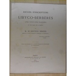 Recueil d'inscriptions Libyco- Berbères avec vingt-cinq planches et une carte de la Cheffia (reliure signée Pouget)