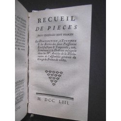 Remontrances du parlement au roi du 9 avril 1753 - Recueil de pièces