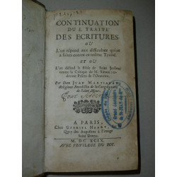Continuation du I. Traité des écritures, II. Défense de la bible de Saint-Jérôme