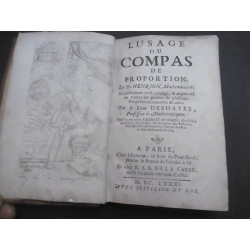 L'usage du compas de proportion. De D. Henrion, mathématitien