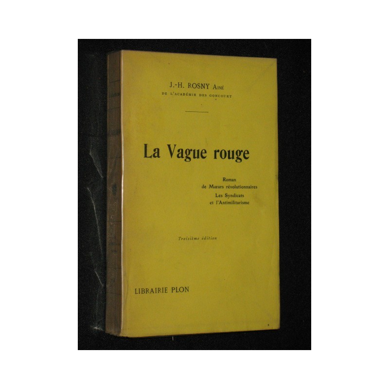 La vague rouge, roman de moeurs révolutionnaires, les syndicats et l'antimilitarisme